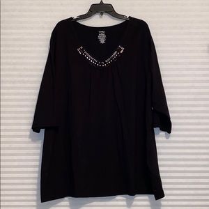 Black T-shirt top from George, size 4x.
